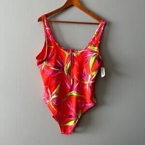 NEW Womens Size XXL 2x Old Navy Floral One Piece Swimsuit